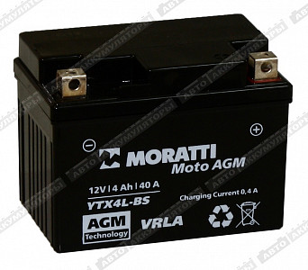 Мотоаккумулятор YT4L-BS, YTX4L-BS (залитый) - фото Мотоаккумулятор YT4L-BS, YTX4L-BS (залитый) - фото